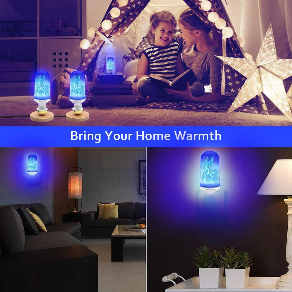 

85-265V E27 LED Flame Bulb Simulation Dynamic Flaming Effect Gravity Sensor Corn Lamp Light For Outdoor Home Decor Lighting