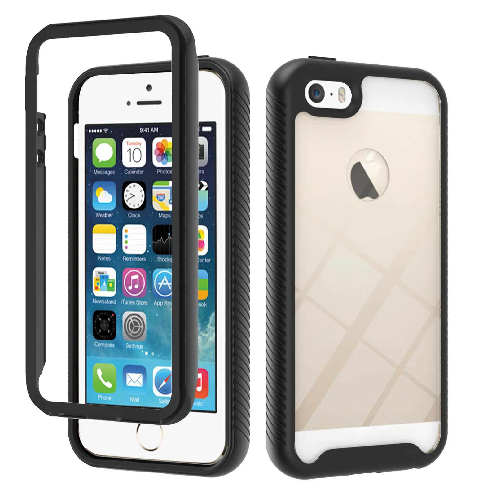 

Shockproof Armor Phone Cover For iPhone 5S Slim Case with Front Frame