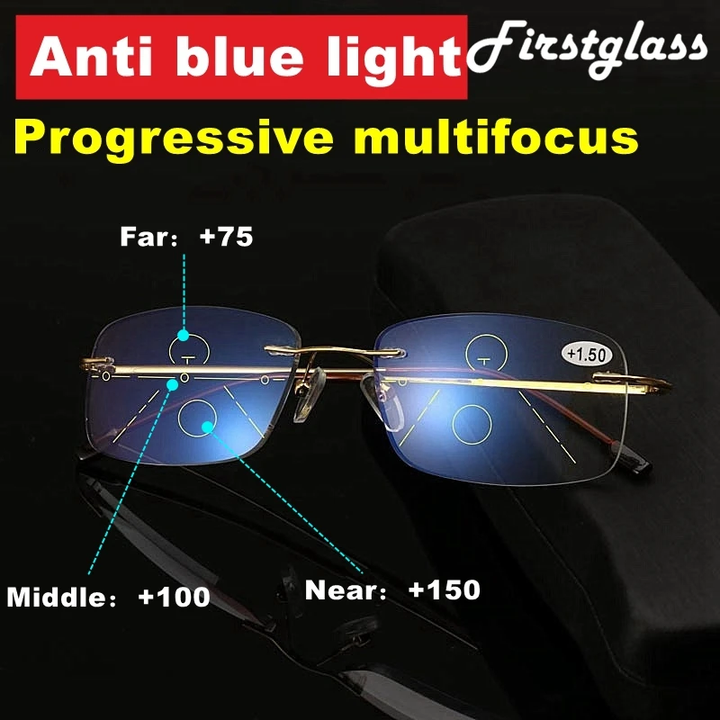 Очки для чтения без оправы мужские и женские ульсветильник пресбиопические с