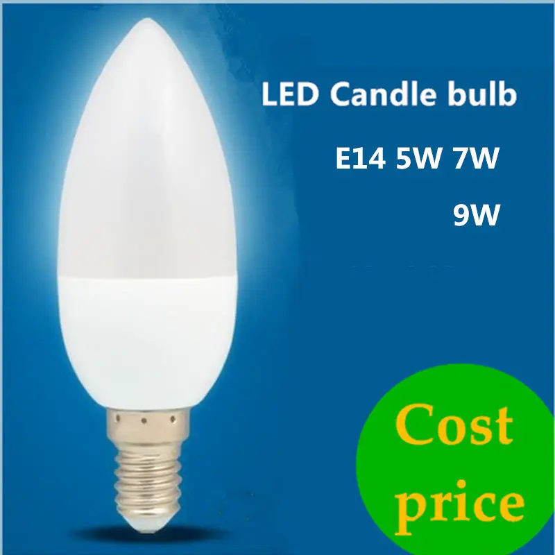 

10PCS E14Led Candle Bulb Energy Saving Lamp Lights 5W 7W 9W E14 E27 220V Chandelier Light Spotlight bombilla Led for a Home Deco