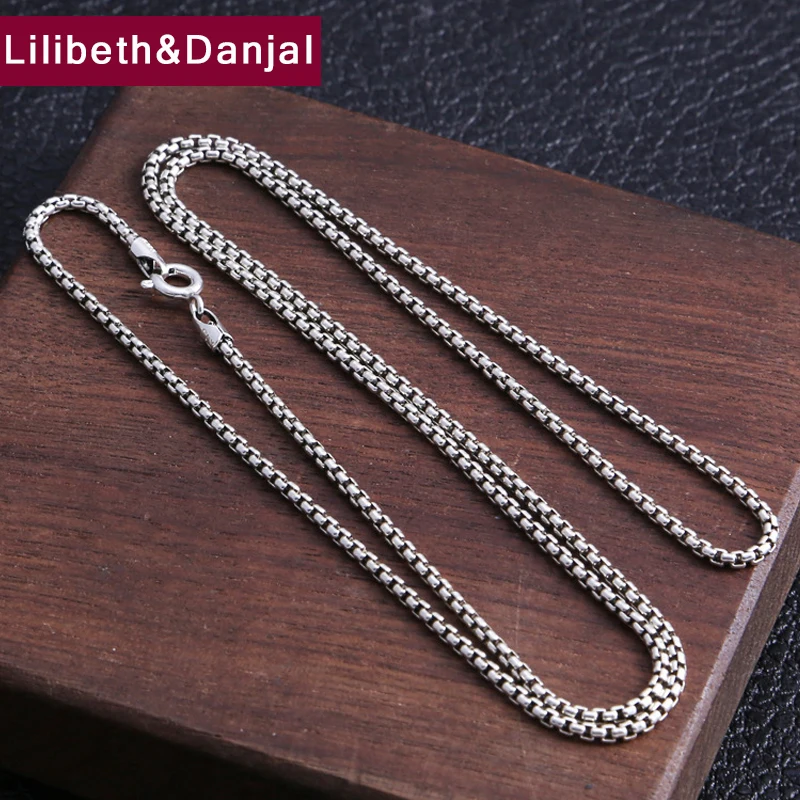 Цепочка с подвеской для мужчин и женщин из серебра 925 пробы 2 мм | Украшения