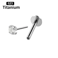 1pc g23 titanium labret piercing dual purpose pin series can be use on cartilage earrings tragus lip piercing sexy body jewelry