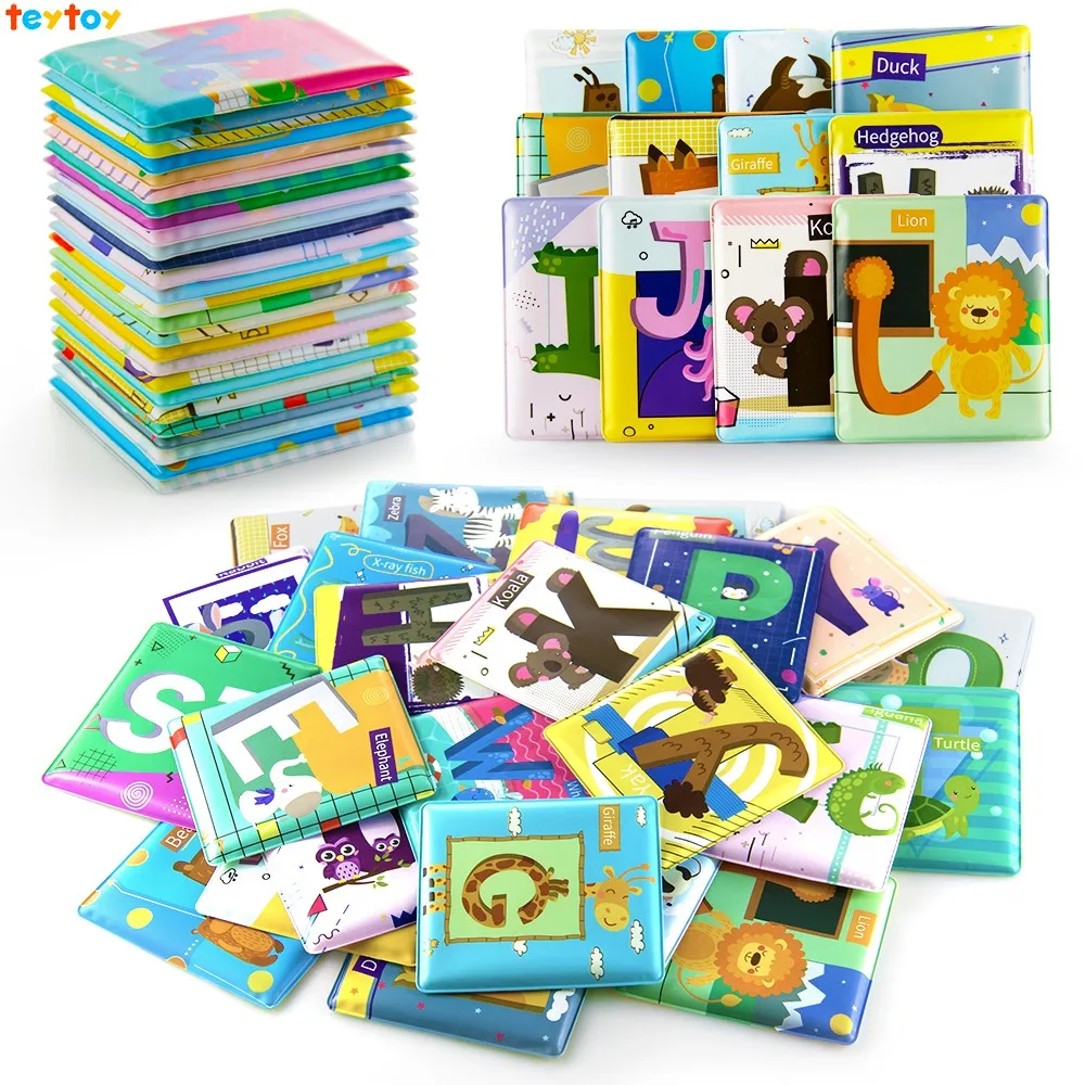 TEYTOY детские игрушки, детские Игрушки для ванны, мягкие 26 шт. ABC алфавитные карты, водонепроницаемые Обучающие Игрушки для раннего обучения