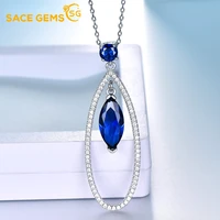 sace gems classic 100 s925 sterling silver sapphire stone gemstone birthstone pendant necklace jewelry gifts fine women jewelry