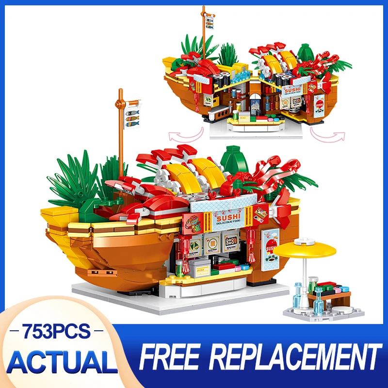 

City Street View Food Store Mini Building Blocks Coffee Ice Cream Shop Building Model Building Block Toys Christmas Gifts