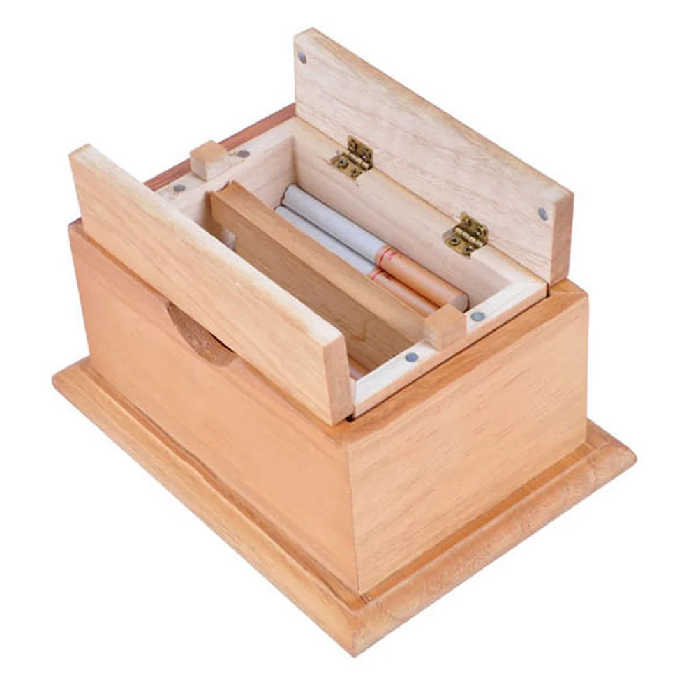 Деревянная коробка головоломка с секретом сигареты чехол Magic отделение