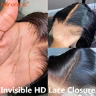 5x5 6x6 HD Прозрачная Кружевная застежка, перуанские неповрежденные человеческие волосы, волнистые волосы 13x4, оптовая продажа, кружевной фронтальный, предварительно выщипанные Детские волосы