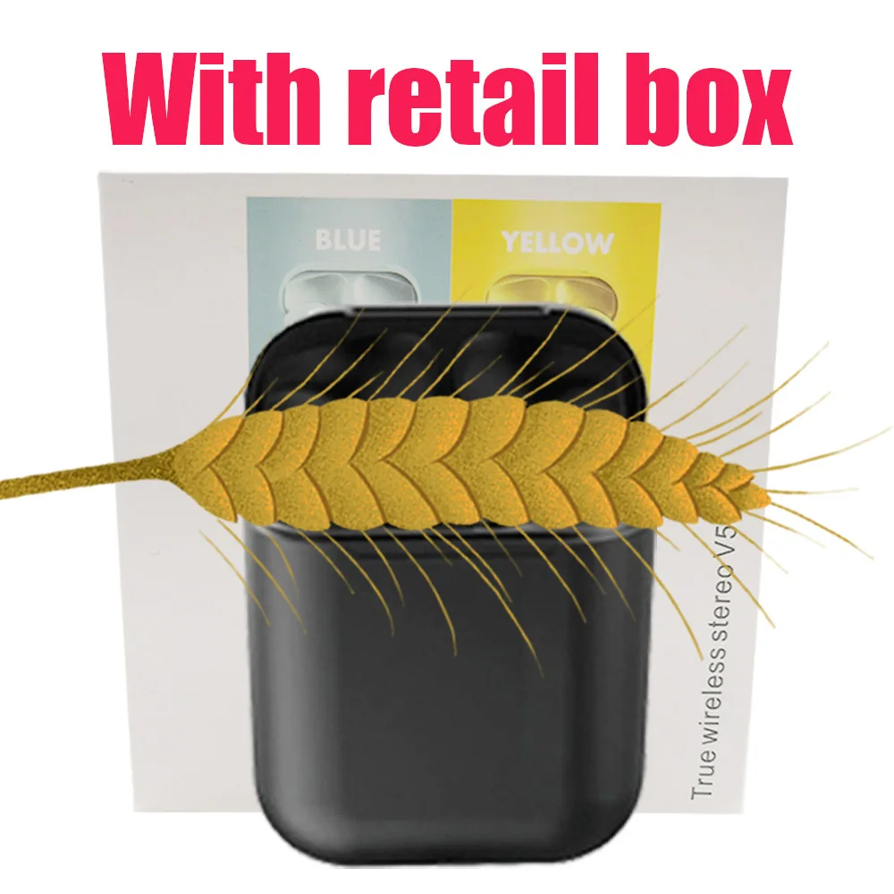 i12 D black box Оригинальные Macaron 12 tws наушники Bluetooth 5,0 беспроводные наушники Tounch pop up Спортивная гарнитура наушник для дропшиппинг - Цвет: i12 D black box