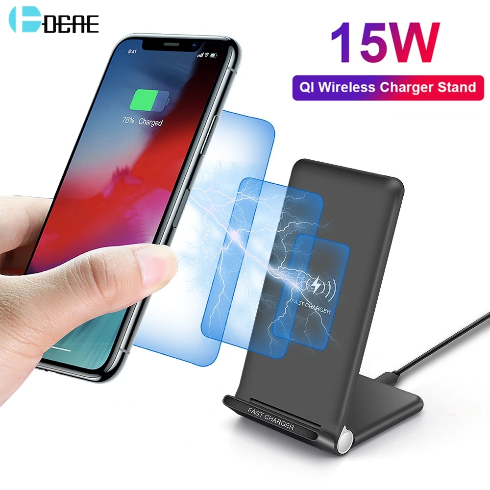DCAE Qi Беспроводная подставка для зарядного устройства iPhone 11 Pro X XS 8 XR Airpods samsung S9 S10 S8