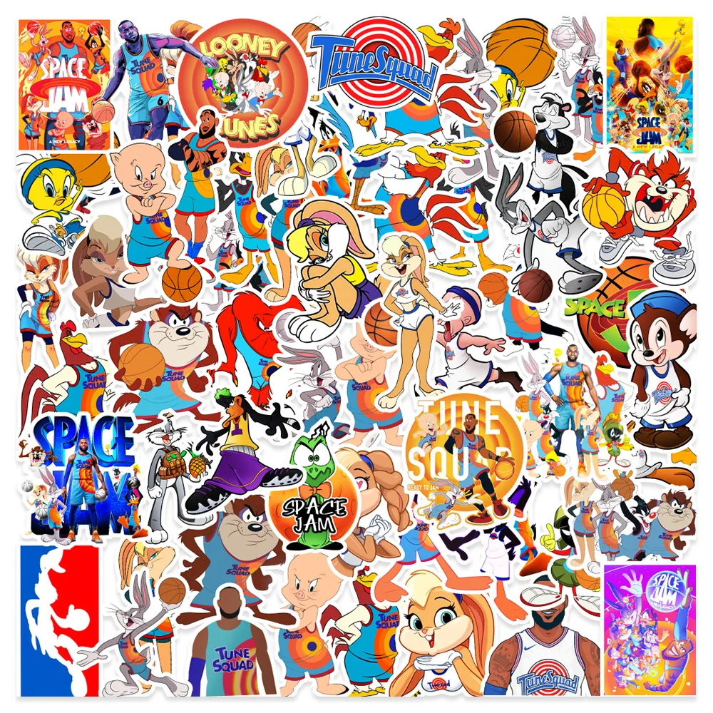 

UU Gift 25/50/100 Pieces of Basketball Dunk Cartoon Stickers Laptop Skateboard Waterproof Bullet Journal Sports Sticker Pack