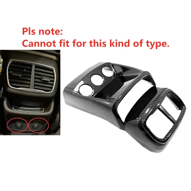 

for Hyundai Santa Fe 2019 2020 Car Rear A/C Air Outlet Vent Cover Frame Sticker Car Molding Accessory