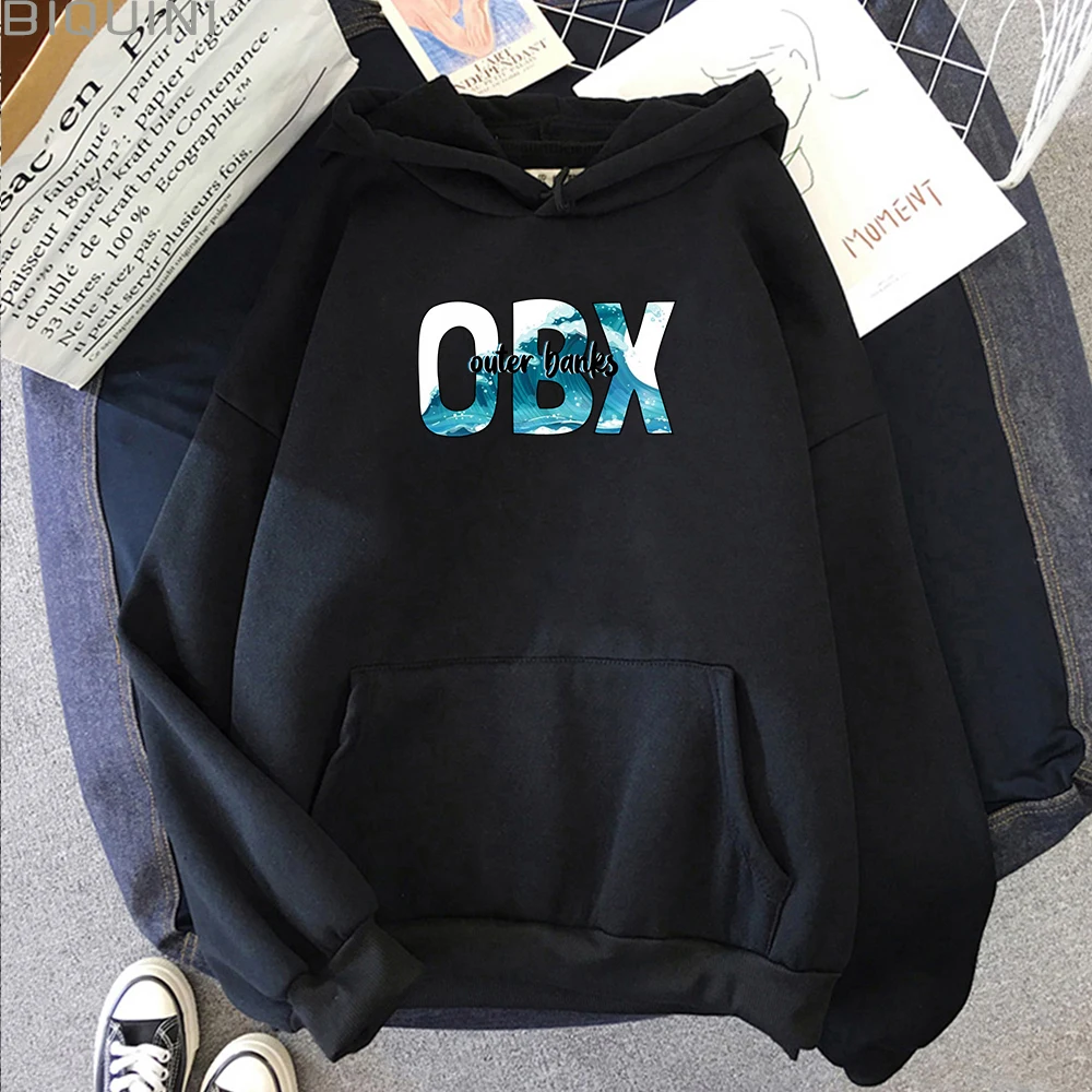 

Внешние банки Pogue Life OBX одежда с капюшоном женская уличная одежда 2021 модные пуловеры в стиле Харадзюку Женские Мужские осенне-зимние свитшот...