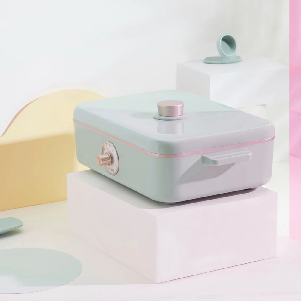 yuewo 220v multi function electric barbecue stove hot pot iron plate barbecue plate cooking pot frying barbecue machine free global shipping