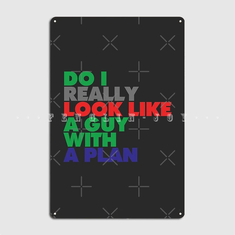 Do I Really Look Like A Guy With Plan! Heath Ledger Metal Sign Cinema Garage Living Room Classic Poster Tin Posters | Дом и сад