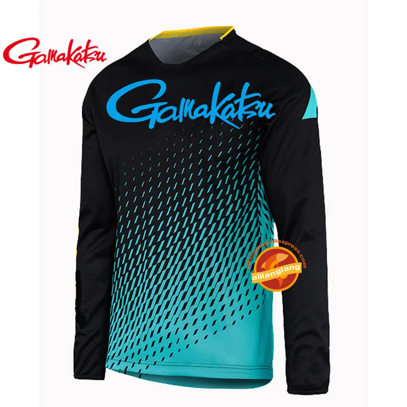 

2021 summer New Gamakatsu fishing Clothes Long Sleeve Quick Dry Fishing Clothing Anti-UV Sunscreen Fishing Shirt
