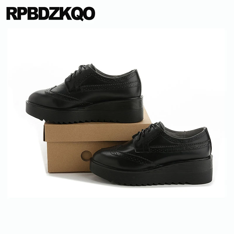 Винтажные женские оксфорды на платформе школьные криперы в японском стиле броги