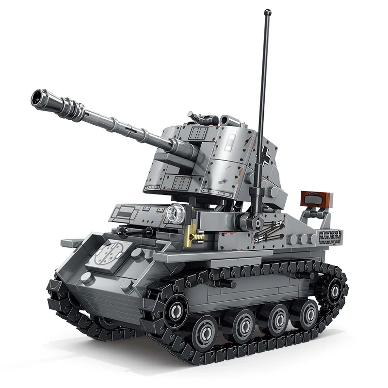 

2021 479pcs MOC Survival Warfare Tank Blocks Military Build Model Marder III Ausf.H Soldier Toy Gift toys for boys