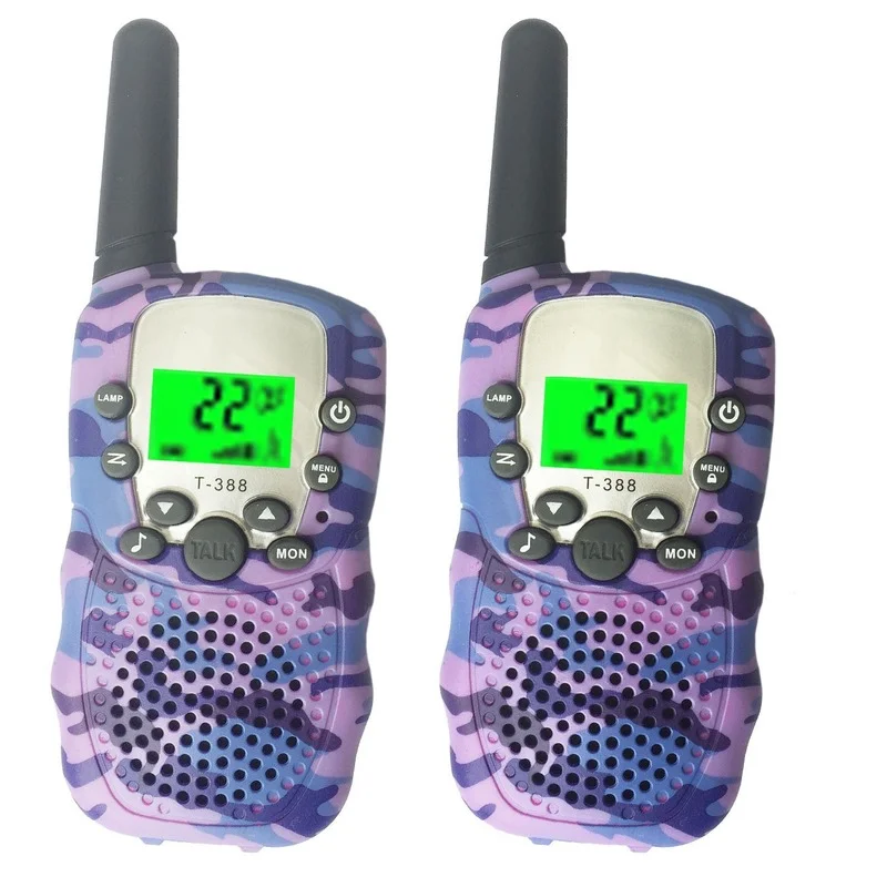 

2 Pcs Child Walkie-talkie Toy T388 Purple Camouflage Electronic Educational Toy Home Parent-child Interactive Wireless Phone