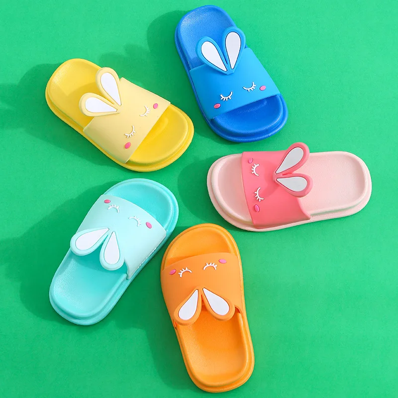 Children's Slippers Boys and Girls Baby Home Non-slip Soft Sole Cute Rabbit Children Home Slippers Home Shoes Shoes Woman