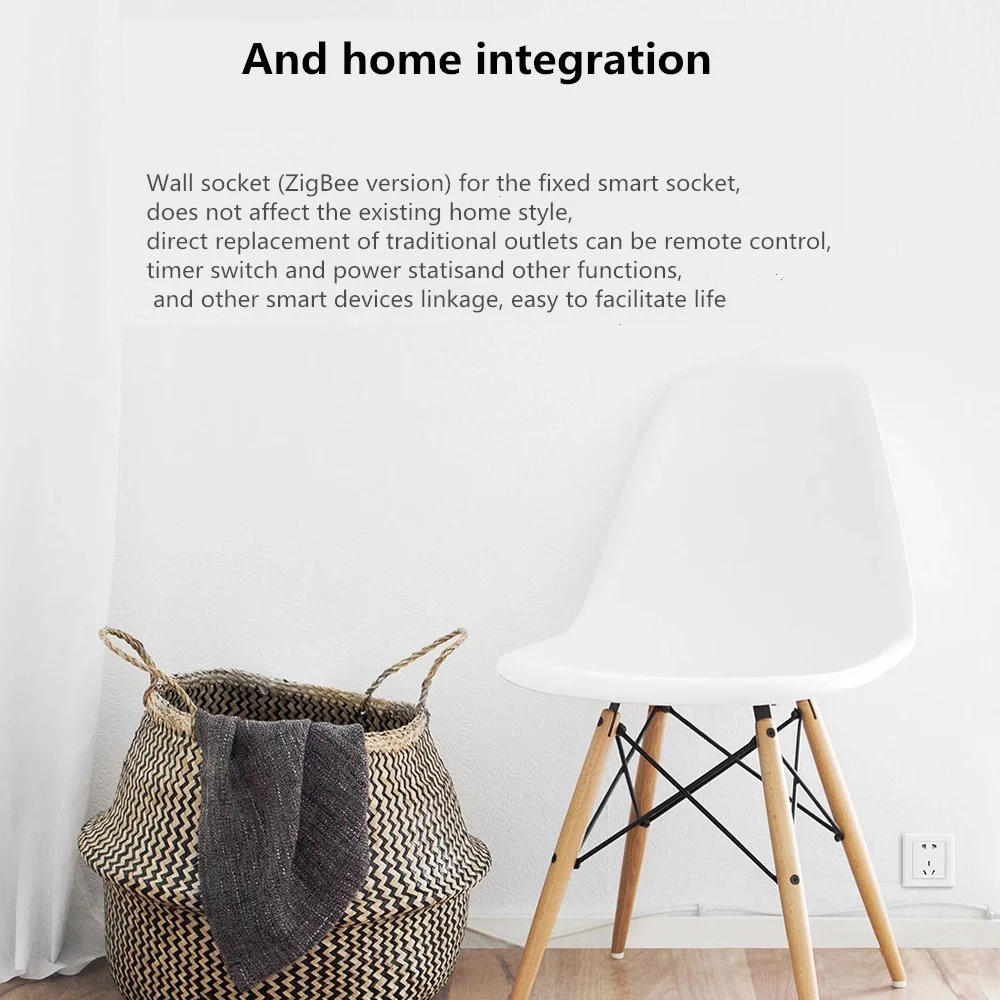Модернизированная умная настенная розетка Aqara функция таймера безопасная