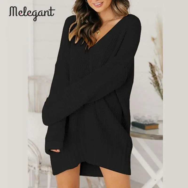 Mэлегантный вязаный негабаритный 2019 зимний женский свитер Длинные белые модные