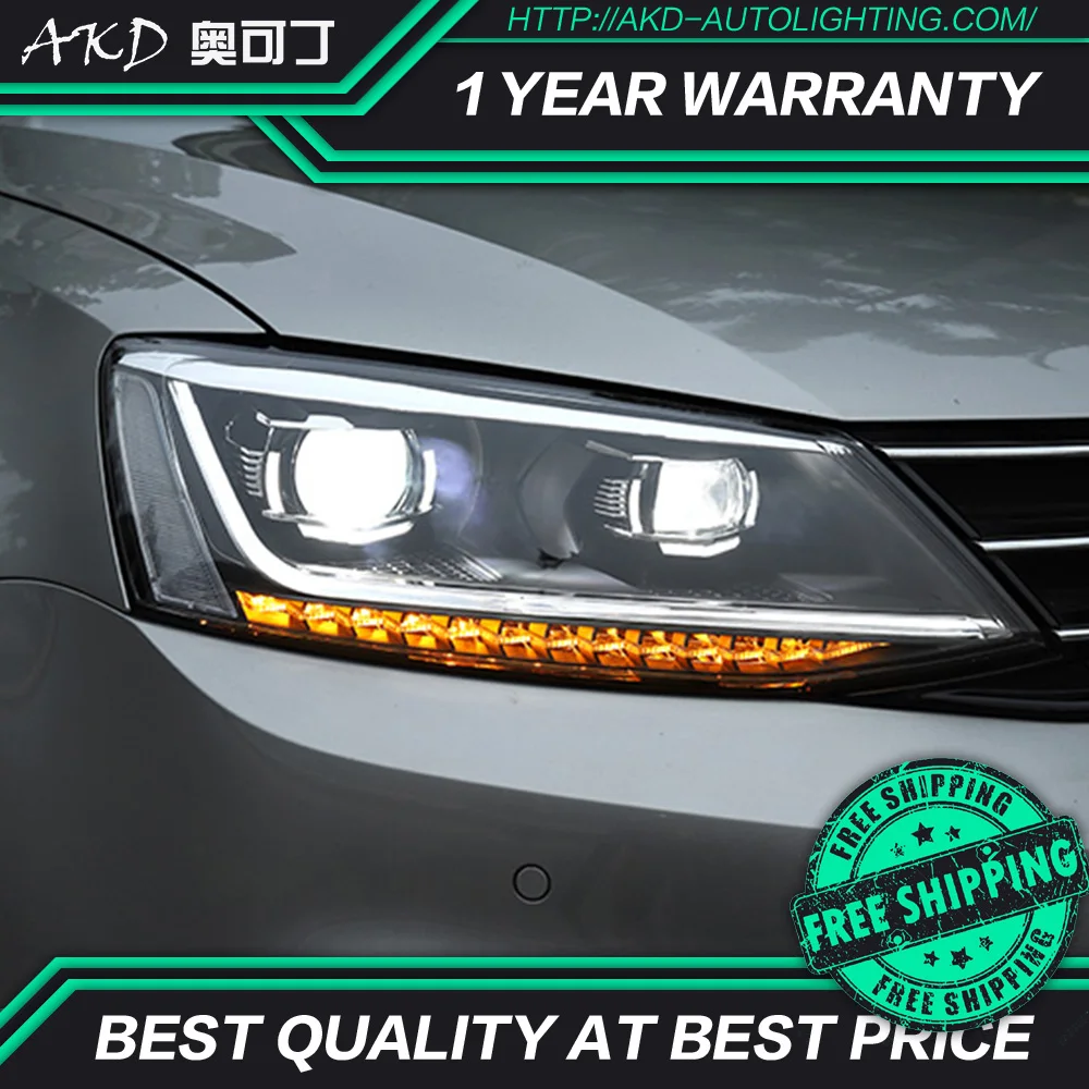 АКД стайлинга автомобилей Фара для VW Jetta Mk6 светодиодный фар 2011 2018 R8 дизайн