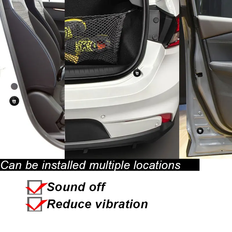 1/2/4pcs Car Door Shock Absorbing Gasket Sound Insulation Shockproof Cushion For Dacia Duster Logan Sandero Stepway Dokker Lodgy |