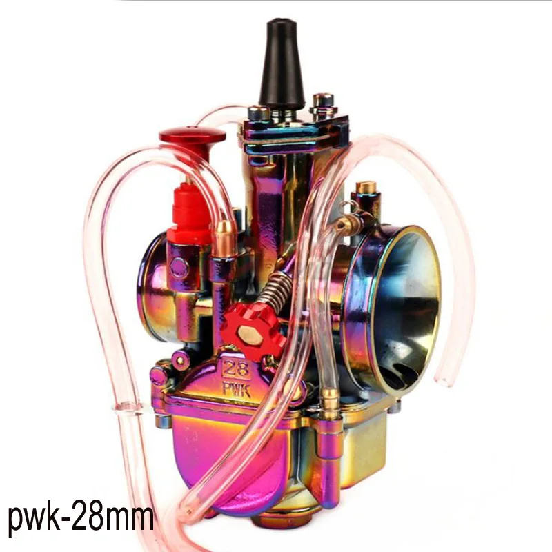 28mm Красочный PWK 28 мм 30 мм 32 мм 34 мм карбюратор мотоцикл 2T 4T двигатель скутеры Dirt Bike ATV мото мотоцикл Carburador - Цвет: 28mm