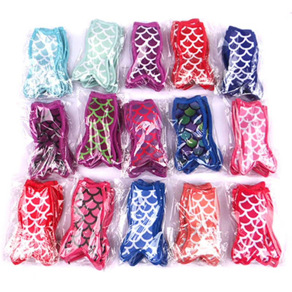 

Neoprene Mermaid popsicle Holders Bag Fish Pop Ice Sleeves Freezer Pop Holders