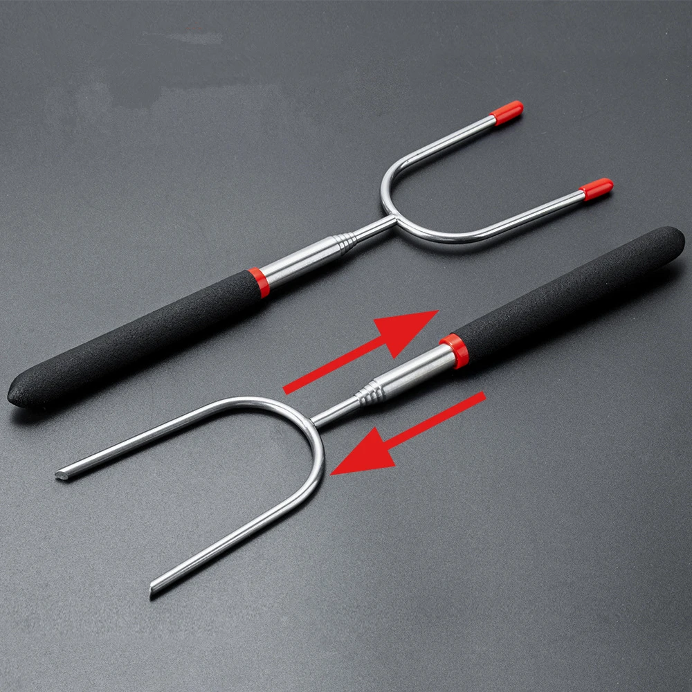 5 шт. палочки для жарки зефир с сумкой телескопическая вилка из нержавеющей стали