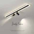 Современные светодиодные потолочные лампы длинная полоса для лестниц, коридора, балкона, вход, поверхностное крепление, потолочная лампа, черный светодиодный прожектор