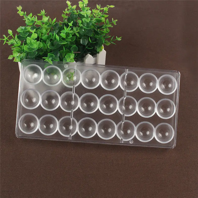 Новый горячий прозрачный твердый шоколадный производитель PC DIY 24 половинчатая