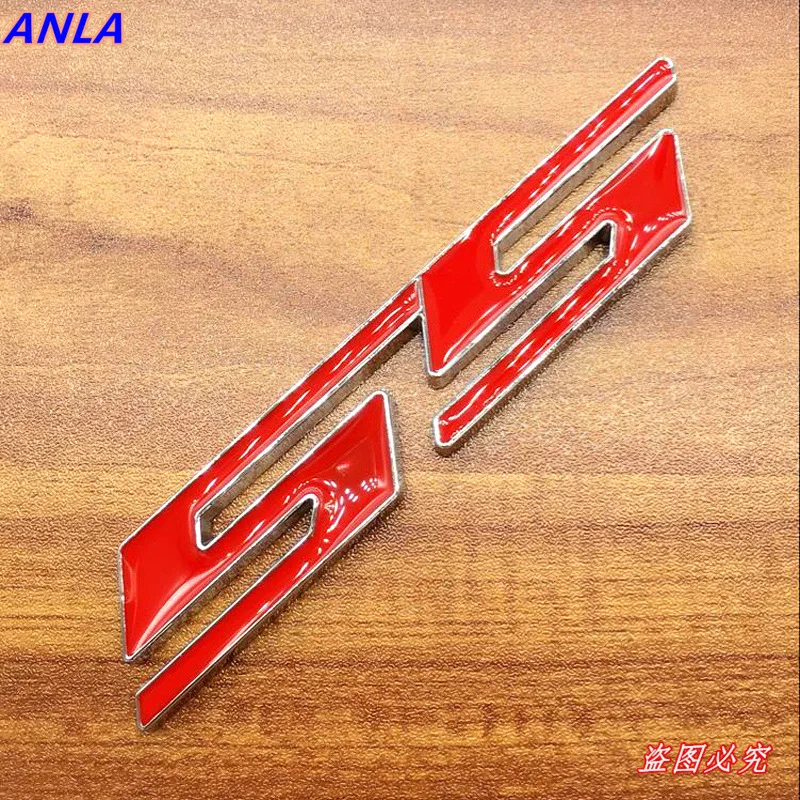 1 шт. 3D автомобильный значок эмблема черный логотип SS наклейка для Chevrolet Cruze Aveo