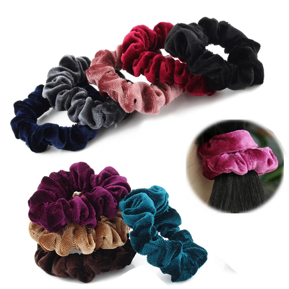 Корейские Бархатные резинки для женщин и девочек эластичные резиновые ленты