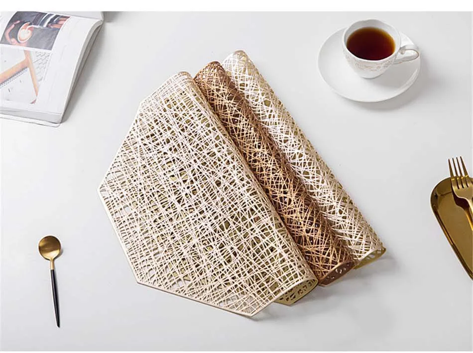 Восьмиугольные полые столовых ковриков жар-изоляционный Коврик Coaster дома