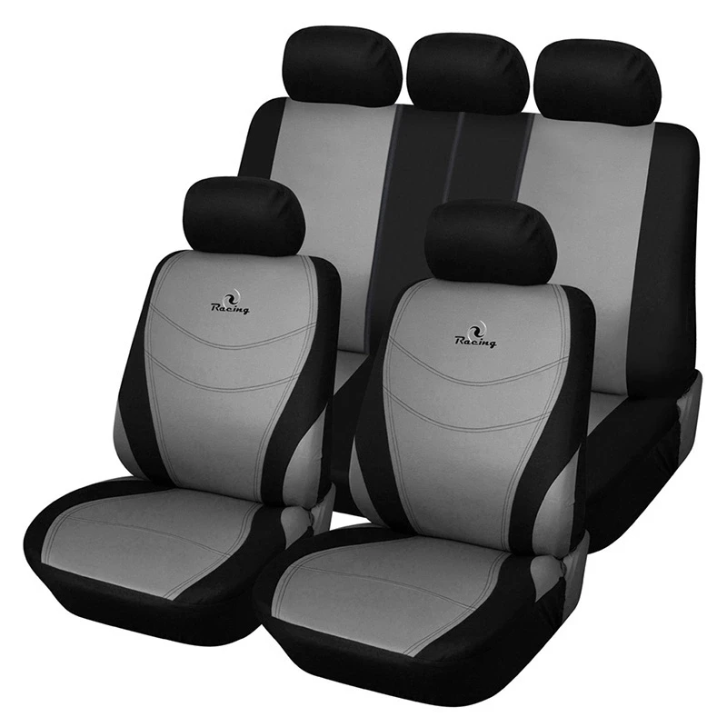 Autoyouth автомобилей чехлы полный комплект универсальный fit авто автомобильные аксессуары сиденья защиты гонки вышивка автомобиль для укладки серый Чехлы На Сиденья Автомобиля чехлы для авто
