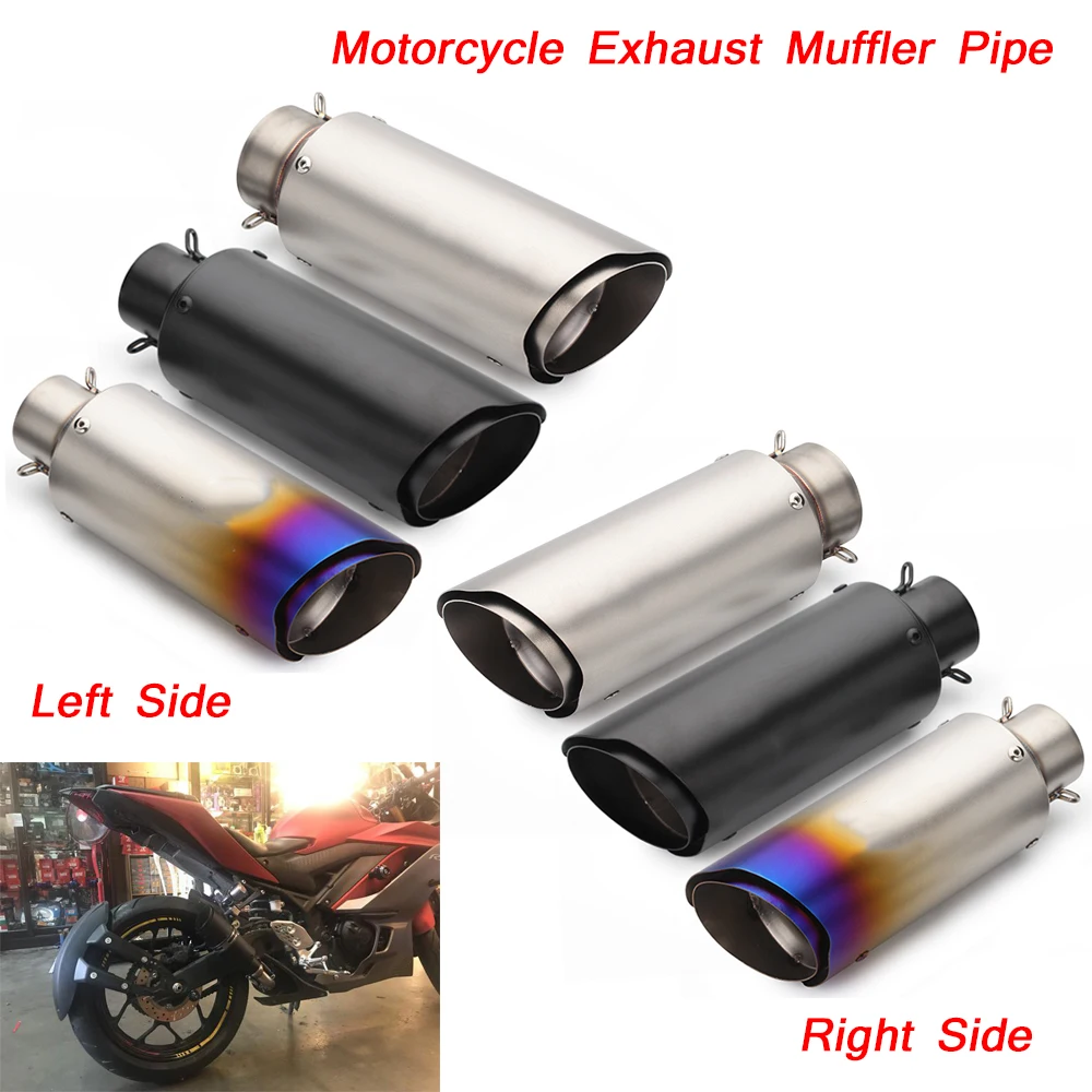 

DB Killer Stainless Exhaust Silencer System Link For 38-51mm Header Motorcycle Exhaust Pipe Right with Left Side System Pipe