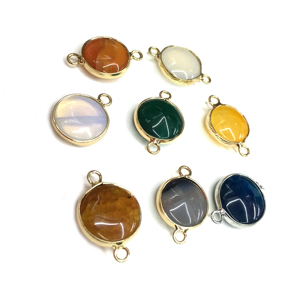 Подвеска из натурального агата круглые полированные разноцветные Агаты шармы