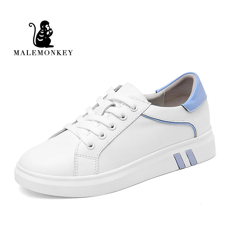 Кроссовки женские на шнуровке кожаные удобные мягкие дышащие повседневная обувь