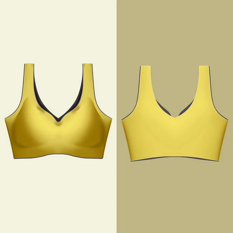 

3 Pcs Women Latex Seamless Cropped Top Bra Push Up Bralette Underwear Lingerie For Girls Gathers Female Ice Silk Intimates