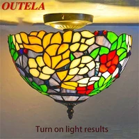 outela tiffany ceiling light modern creative lamp fixtures led home for living dining room decoration
