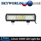 12-дюймовая четырехрядная светильник вая балка 330 Вт 9D комбинированный луч светодиодный ная балка для внедорожника Автомобильная светодиодный ная лампа 12 В 24 в грузовик для Jeep SUV ATV УАЗ КАМАЗ