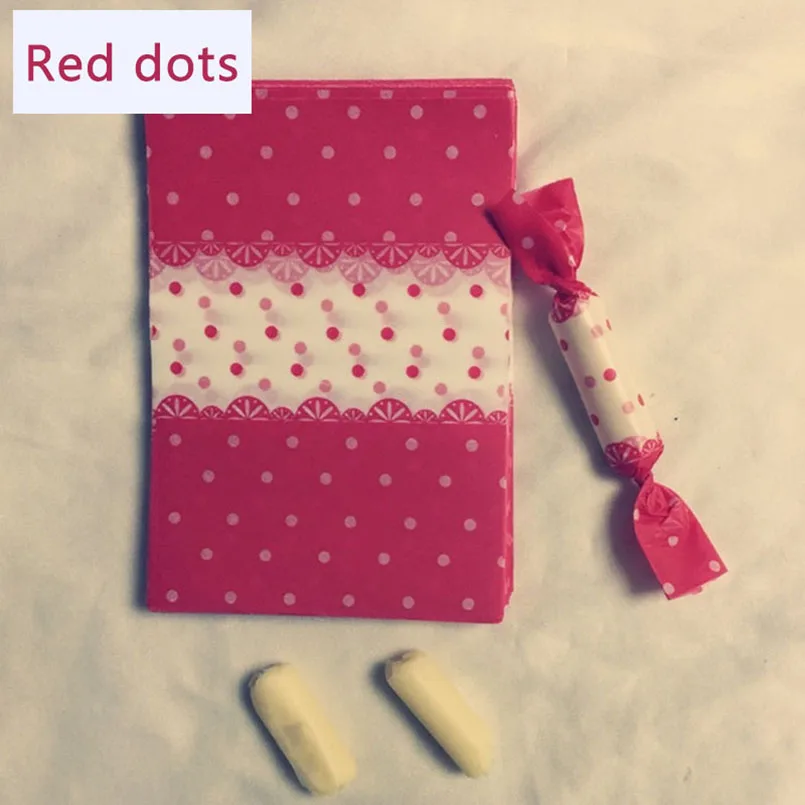 100 шт./лот красная скручивающаяся Восковая бумага белая точка безопасная для воды