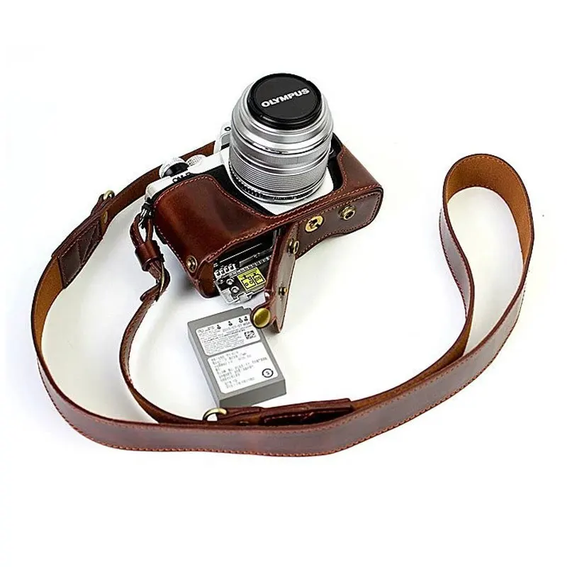 Роскошный кожаный чехол для Olympus EM10 II III E-M10 Mark 14-42 мм отсек объектива с сумкой