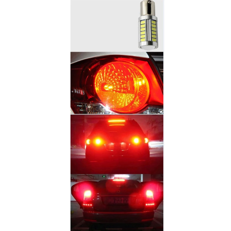 4 шт. 1156 1157 7440 7443 P21W BA15S 33 SMD 5630 5730 светодиодный Автомобильная резервная светильник s двигатель тормозные лампы дневного светильник белого цвета