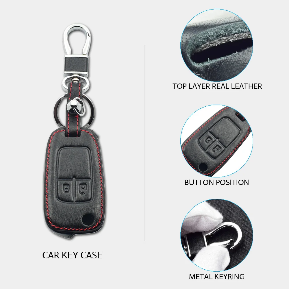 Кожаный чехол для автомобильных ключей Шевроле-это эпос Lova Camaro Impala Buick 2/3/4 кнопки