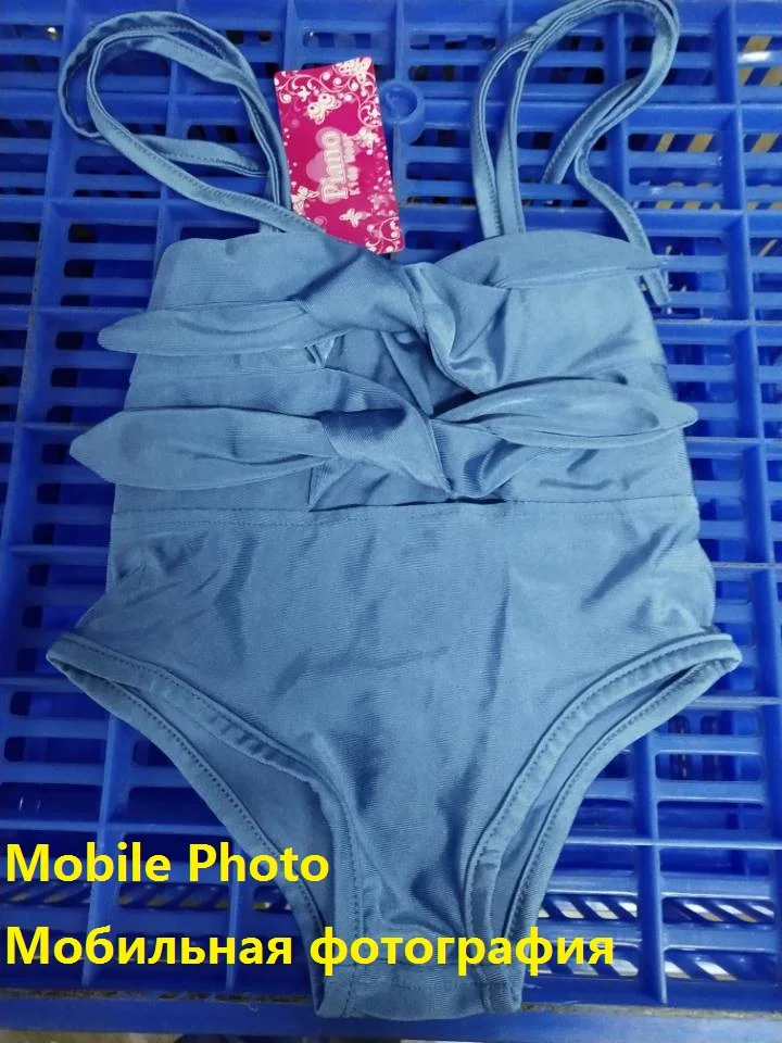 Летнее бикини для маленьких девочек купальник с цветочным принтом и открытой