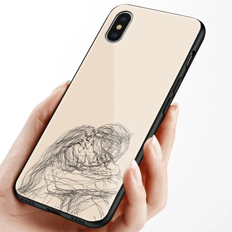 Мягкий силиконовый стеклянный чехол для iPhone 6 6s 7 8 Plus X XR XS 11 Pro max|Бамперы| |