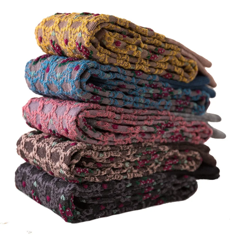 Японские кавайные женские чулки корейские Харадзюку винтажные до колена девушки