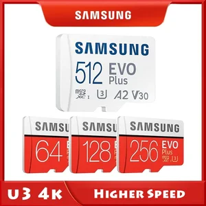 samsung evo plus memory card 32gbsdhc 64gb128gb256gb512gb sdxc micro sdtf flash cards microsd uhs 1 for phone drone camera free global shipping